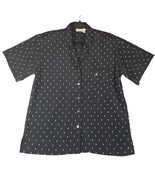 Vintage Liz Claiborne Womens Size 10 Blouse Black White Polka Dots Butto... - $12.70