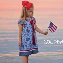 Well Dressed Wolf WDW Sz 6 Freedom Floral Margaret Dress Red White Blue - £61.37 GBP