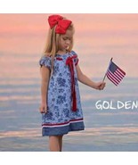 Well Dressed Wolf WDW Sz 6 Freedom Floral Margaret Dress Red White Blue - £60.07 GBP