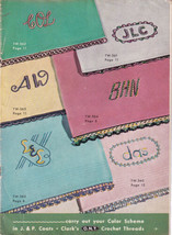 Vtg Towels With Personality Monogram Patterns Coats &amp; Clark Book  - £7.07 GBP