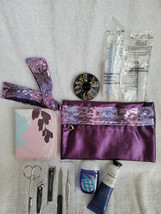 7 Pc Purple Beauty Bundle – Mani Tools &amp; Wristlet Bag - £15.98 GBP