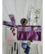7 Pc Purple Beauty Bundle – Mani Tools &amp; Wristlet Bag - $27.35 CAD