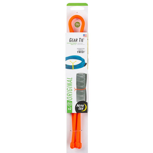 Nite Ize Nite Ize Gear Tie 61cm 2pk - Blaze Ora - $20.21