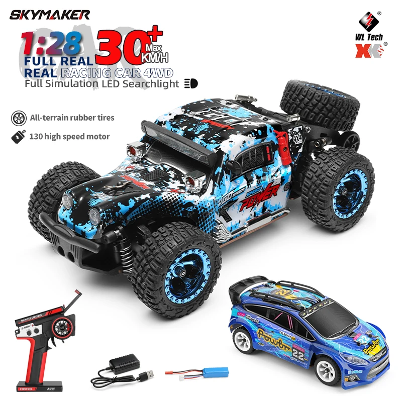 WLtoys 1/28 rc car 284010 284161 4WD Drive Off-Road 2.4G 30KM/H High Speed Alloy - £78.44 GBP+
