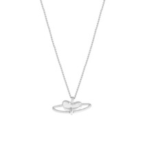 Fine jewelry 925 sterling silver gold vermeil unique heart necklace minimal jewe - £24.05 GBP