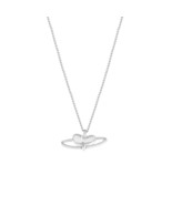 Fine jewelry 925 sterling silver gold vermeil unique heart necklace mini... - £23.94 GBP