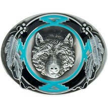 Turquoise &amp; Silver Bear Head Design Metal Belt Buckle - $152.99 MXN