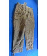 1967 JOSEF GOECKE GERMAN MILITARY CARGO GREEN WOOL PANTS 33X27 8405-12-1... - $49.89