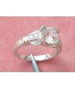 ART DECO STYLE .20ctw DIAMOND PLATINUM ENGAGEMENT RING MOUNTING set your... - £1,666.46 GBP