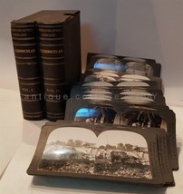  Antique Stereographic Library Telebinocular Stereoview 60 Photo Child Dog Japan - £175.24 GBP