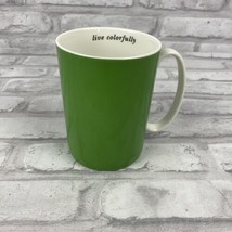 Kate Spade Lenox Kelly Green Say the Word &quot;Live Colorfully&quot; Mug Coffee Tea Cup - £28.15 GBP
