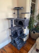 Cat Tree Tower for Indoor Cats Indoor Cat House 25.5&quot;L x 25.5&quot;W x 55&quot; - $58.41