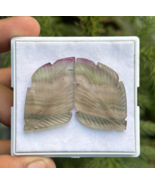 AAA+ Natural Hand carved Rainbow Pair Fluorite Gemstone, Jewelry Making ... - $23.99