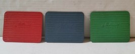 Vintage Rubbermaid Coasters Set 3 Mini Kar Rugs Rectangle 4.25x3.5 Wooster Ohio  - £18.59 GBP