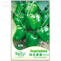 Heirloom Organic Green Bell Sweet Pepper Seeds, Original Pack, 40 seeds, organic - $4.50