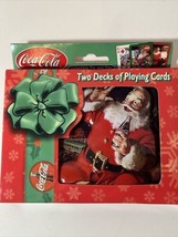 Coca-Cola Collectible Santa Claus Tin - Two Decks of Playing Cards Christmas NEW - $9.04