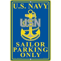 U.S. Navy Sailors Parking Only Sign 8&quot; x 12&quot; - £12.96 GBP