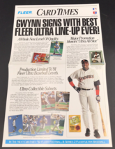 Spring 1992 Fleer Card Times Vol 5 Poster Promo Sell Sheet 16&quot; x 10&quot; Ton... - $18.50