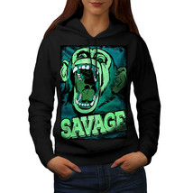 Savage Monkey Ape Funny Sweatshirt Hoody Wild Nature Women Hoodie - £16.78 GBP