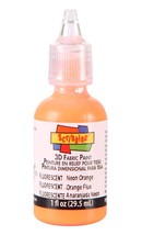 NeonGlow 3D Fabric Paint - Fluorescent Orange - 1 oz - $18.80