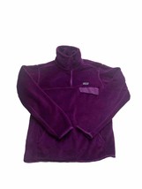 Patagonia Sweatshirt Womens Medium Purple Fleece Pullover Polartec Snap ... - $25.74
