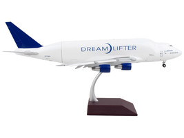 Boeing 747LCF Commercial Aircraft w Flaps Down Dreamlifter White w Blue Tail Gem - £155.39 GBP