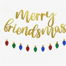 Sparkling Friendsmas Festoon with Golden Lights - Perfect for Merry Friends Them - £29.80 GBP