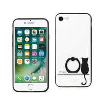 Reiko Iphone 7/8/se2 Cat Shadow Design Case With Rotating Ring Stand Holder In - £7.97 GBP