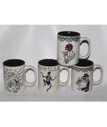 4 LRG Embossed Halloween Skulls Skeletons Roses Spider Webs Black Interi... - $75.44 CAD