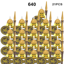 640-21PCS Medieval Soldiers Building Block Rome Knight Castle Royal King Figures - £24.73 GBP