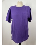 Vtg 90s LL Bean Mens S Purple Double L Cotton Short Sleeve Pocket T-Shirt - £16.44 GBP