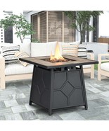 28&quot; Square Propane Fire Pit Table 40K BTU Auto-Ignition w/Cover - $275.99