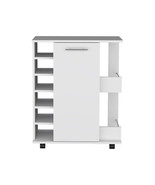 Bar Cart Cabot, Living Room, White - $314.55 CAD