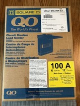 Square D QO Circuit Breaker Box Load Center Outdoors 100A 6 Spaces 12 Ci... - £55.26 GBP