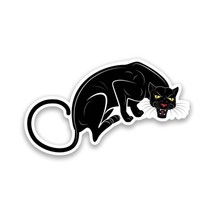 Black Panther Vinyl Sticker 4&quot;&quot; Wide Includes Two Stickers New - £9.18 GBP