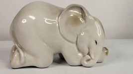Vintage LOMONOSOV made in USSR Ceramic Elephant Kneeling Sleeping Figurine - £35.56 GBP