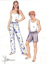Girls Boys Very Easy Kwik Sew Cotton Flannel Sleep Pants Shorts Pattern XS-XL - £10.16 GBP