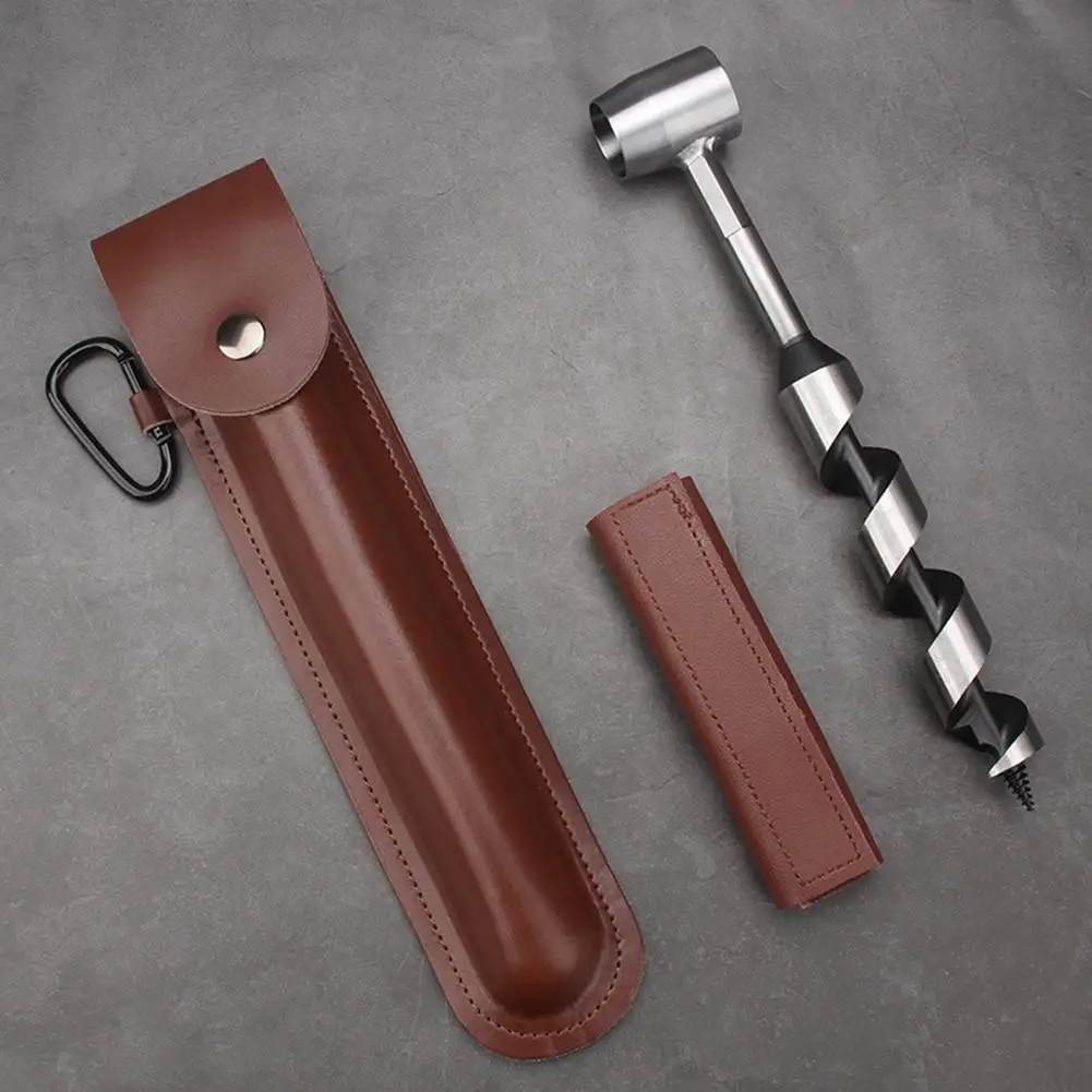 Manual Auger Wrench Survival Outdoor Tool Bushcrafting Wood Drill Peg Hole Maker - £16.85 GBP+