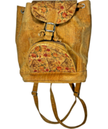 Portugal Cork Backpack Drawstring Closure w/ Floral &amp; Butterfly DIe Print - $1,040.88 MXN