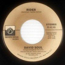 David Soul - Silver Lady / Rider [7&quot; 45 rpm Single] Private Stock PS 45,163 - £1.69 GBP