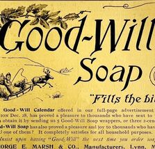 Good Will Soap George Marsh 1894 Advertisement Victorian Hygiene 2 ADBN1k - $28.07 CAD