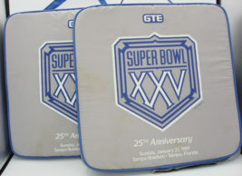 Vintage Super Bowl XXV (1991) 25th Anniversary Tampa GTE Seat Cushions S... - $19.62