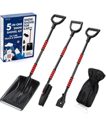Snow Shovel Kit Removal Tools - 5 in 1 Foldable Car Snow Shovel + Snow B... - $40.26 CAD