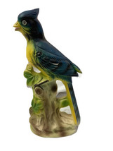 Vintage Wales Blue Jay Bird Figurine Décor Ceramic Made in Japan 10” - £18.32 GBP