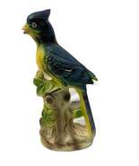 Vintage Wales Blue Jay Bird Figurine Décor Ceramic Made in Japan 10” - $18.42