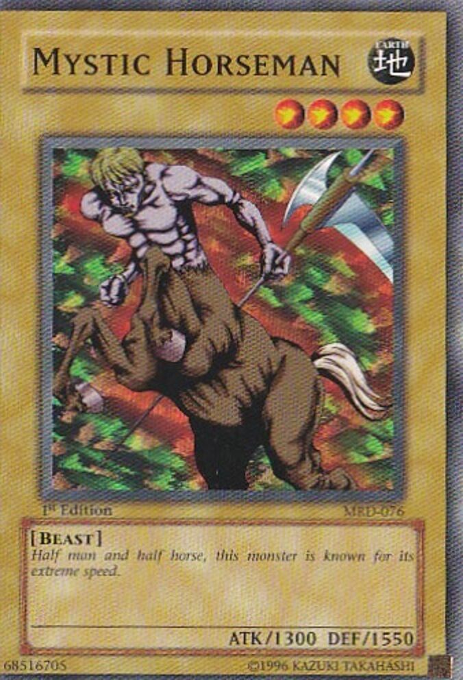 Yugioh - Konami - Yu-Gi-Uh! - Mystic Horseman - MRD-076 - Trading Card - $1.97