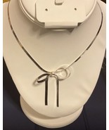Mia fiore sterling silver bow necklace 16 inch with a 2 inch extender - $136.70 CAD