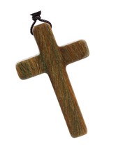 Wooden Cross Necklace for Boys Men Women Girls Wood - £48.91 GBP
