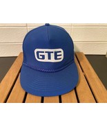 Vintage Snapback GTE Logo Hat Baseball Cap Logo Blue Adjustable Slide Back  - £9.52 GBP