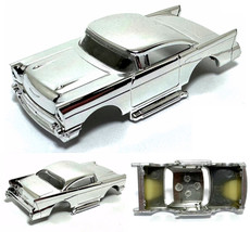 2023 Ho Af Xtras 1957 Custom Low ’57 Chevy Bel Air Slot Car Body Silver Chrome - £14.07 GBP